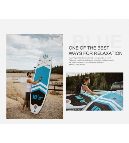 Rainbow R Inflatable SUP Board Stand Up Paddle Board 10' Long 32