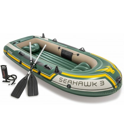 Inflatable Fishing Camping Rafting Family Boat with 2 Oars for 3 People