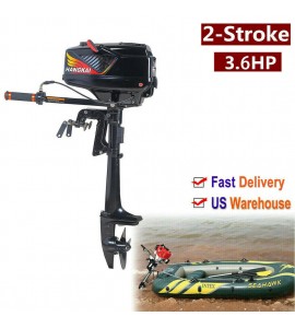 3.6 HP 2 Stroke Outboard Motor Fishing Boat Engine w/ Water Cooling CDI System