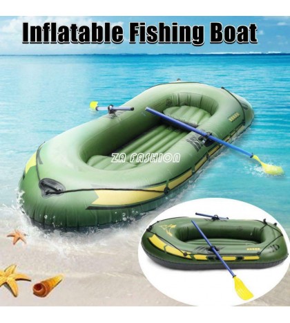 PVC Inflatable 3 Person Boat Fishing Boat Kayak Canoe Rowing Air Boat Drifting