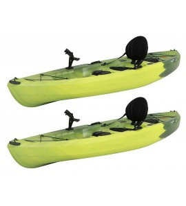 Two Pack 10' Fishing Kayaks Lifetime Tamarack Sit On Top Plastic Kayak