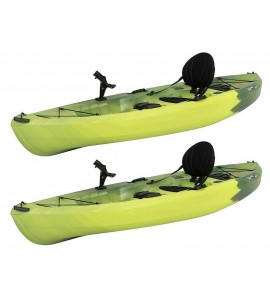 Two Pack 10' Fishing Kayaks Lifetime Tamarack Sit On Top Plastic Kayak