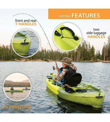 Two Pack 10' Fishing Kayaks Lifetime Tamarack Sit On Top Plastic Kayak