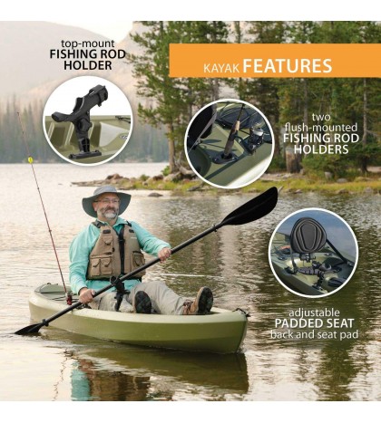 Tamarack Angler 10 ft Fishing Kayak (Paddle Included), 90818