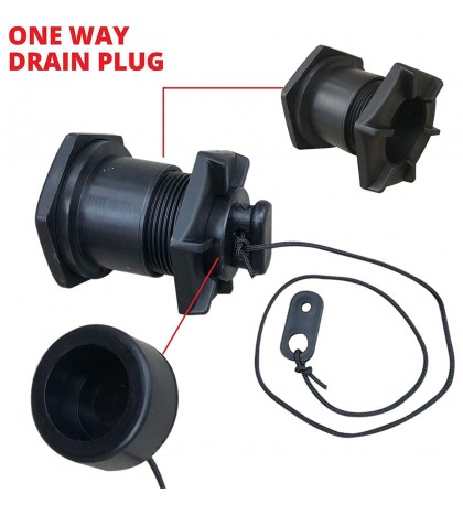 ALEKO 8.4 Ft Inflatable Fishing Boat with Air Floor Deck 3 Person Raft Red/Black