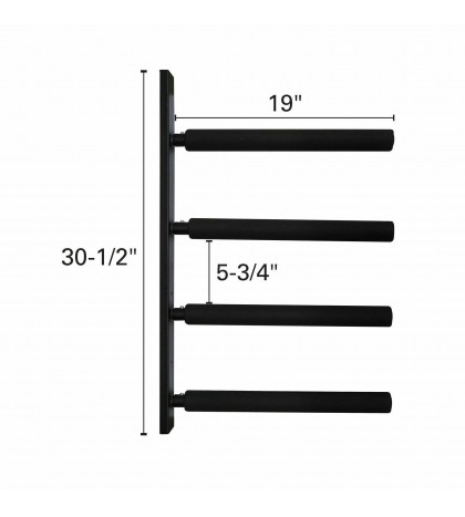 Extreme Max 3006.8471 Horizontal Surfboard/SUP Storage Rack-Quad