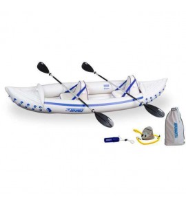 SEA EAGLE 330 Professional 2 Person Inflatable Kayak Canoe w/ Paddles (2 Pack)