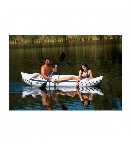 SEA EAGLE 330 Professional 2 Person Inflatable Kayak Canoe w/ Paddles (2 Pack)