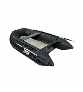 ALEKO 8.4 Ft Inflatable Fishing Boat with Air Floor Deck 3 Person Raft Black