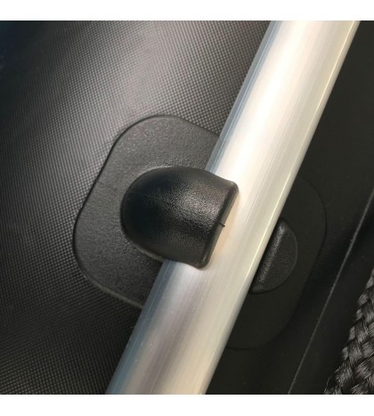 ALEKO 8.4 Ft Inflatable Fishing Boat with Air Floor Deck 3 Person Raft Black