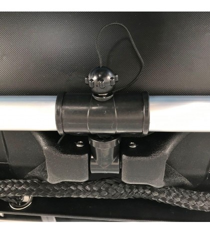 ALEKO 8.4 Ft Inflatable Fishing Boat with Air Floor Deck 3 Person Raft Black