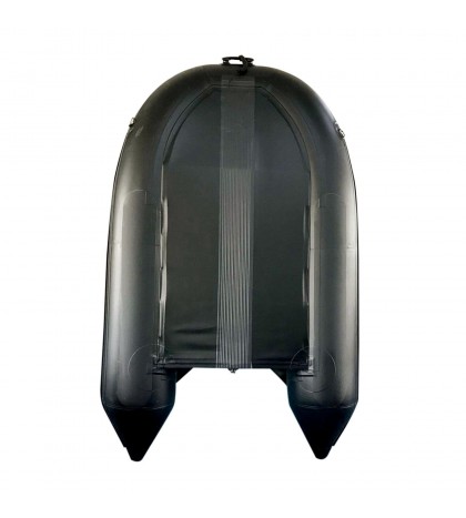 ALEKO 8.4 Ft Inflatable Fishing Boat with Air Floor Deck 3 Person Raft Black