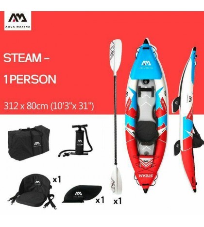 STEAM ST-312/412 inflatable kayak canoe boat pvc dinghy raft DWF floor deck