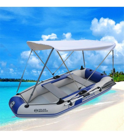 2-4 Person Inflatable Raft Fishing Dinghy Boat/sun shelter/Boat Engine/mount kit
