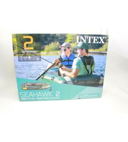 Intex Seahawk 2, 2-Person Inflatable Boat Set w/  Oars & Air Pump