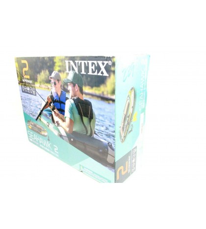 Intex Seahawk 2, 2-Person Inflatable Boat Set w/  Oars & Air Pump
