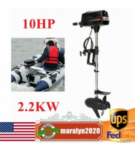 10HP Outboard Electric Motor Heavy Duty Fishing Boat Engine Tiller Control 60V