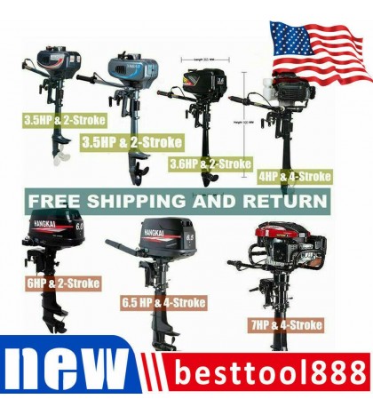2 / 4 Stroke 3.5/3.6/4/6.5/7HP Outboard Motor Boat Engine Air / Water Cooling US
