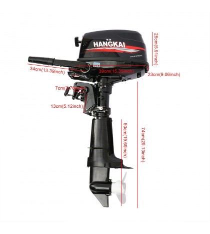 2 / 4 Stroke 3.5/3.6/4/6.5/7HP Outboard Motor Boat Engine Air / Water Cooling US