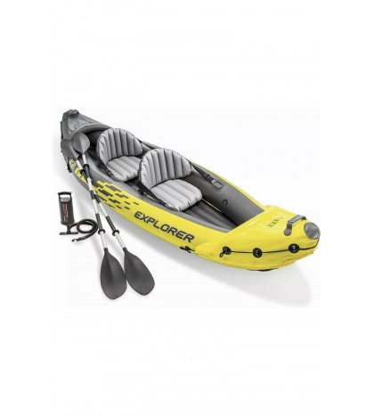 Intex Explorer K2 Kayak, 2-Person Inflatable Kayak Set with Aluminum Oars New