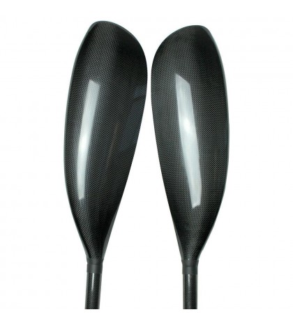 2 Piece Carbon Fiber Kayak Paddle With Wing Blade Oval Shaft 10cm Adjuster