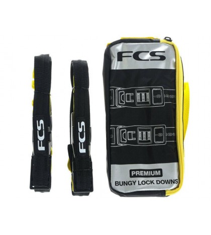 FCS Premium Bungy Lock Downs! SUP kayak canoe boat surf tie down straps bungee