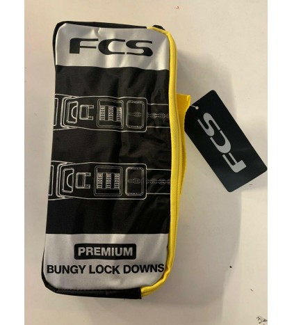 FCS Premium Bungy Lock Downs! SUP kayak canoe boat surf tie down straps bungee