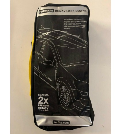 FCS Premium Bungy Lock Downs! SUP kayak canoe boat surf tie down straps bungee