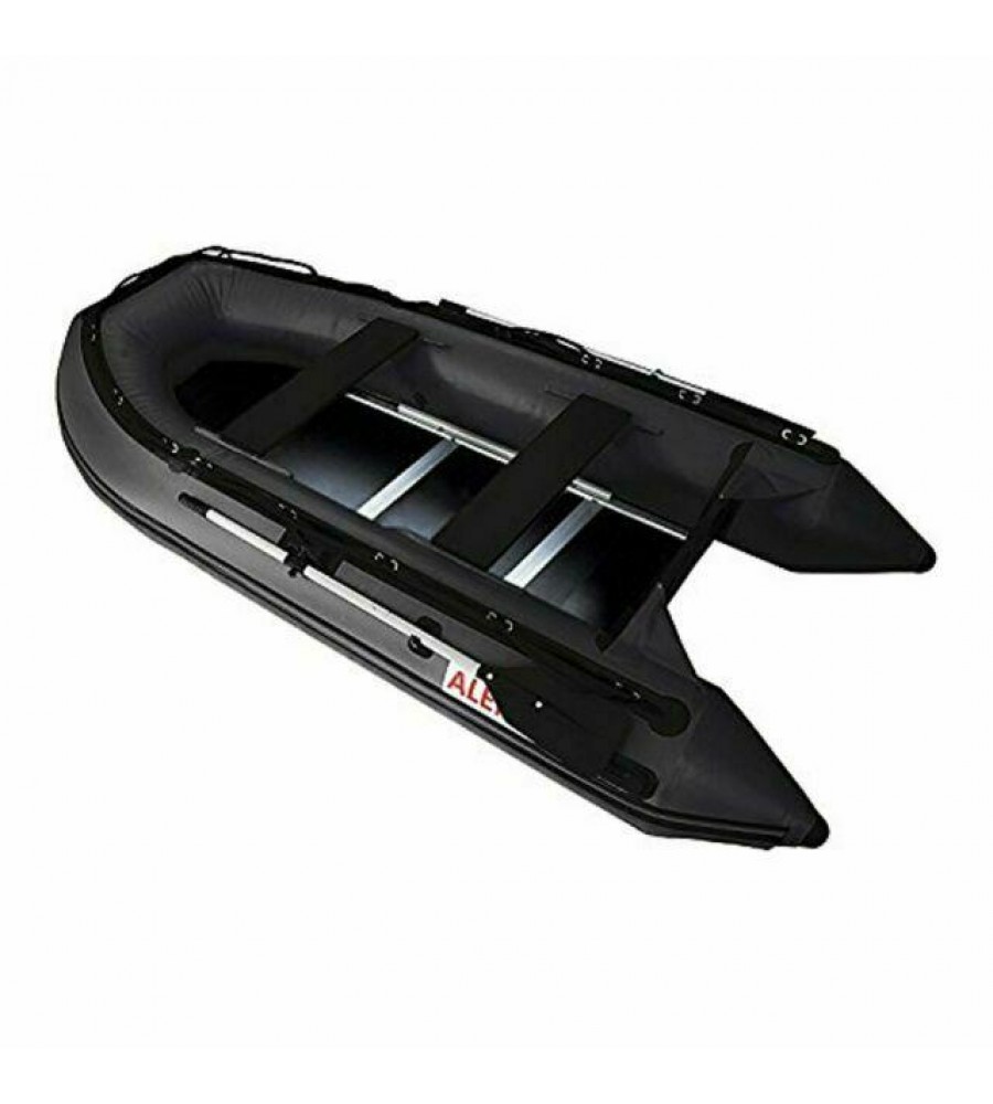 ALEKO Inflatable Fishing Boat 4 Person with Wood Floor 10.5