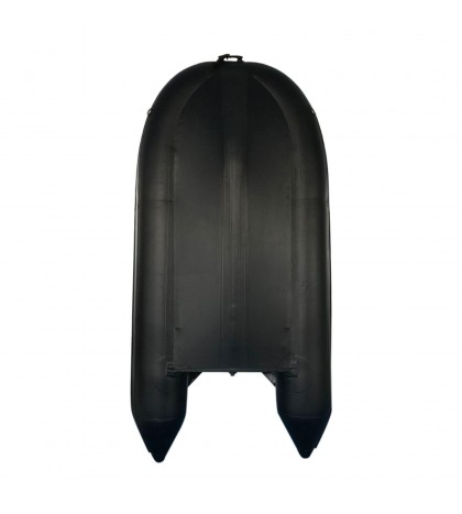 ALEKO Inflatable Fishing Boat 4 Person with Wood Floor 10.5 Feet Black