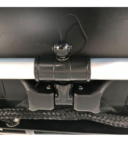 ALEKO Inflatable Fishing Boat 4 Person with Wood Floor 10.5 Feet Black