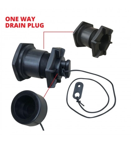 ALEKO Inflatable Fishing Boat 4 Person with Wood Floor 10.5 Feet Black