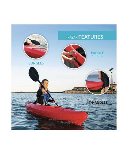 Lifetime Charger 10 ft Sit-in Kayak (Paddle Included), 9096 volcano red