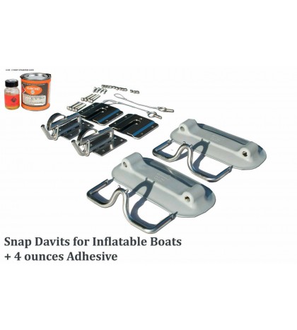 Snap Davits for Inflatable dinghy & Swim Platform with Quick Release kit