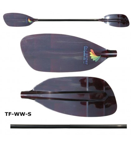 ZJ SPORT Red Fiber Blade And Carbon Straight And Bent Shaft WhiteWater Paddle