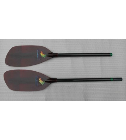 ZJ SPORT Red Fiber Blade And Carbon Straight And Bent Shaft WhiteWater Paddle