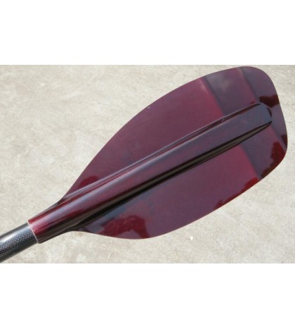 ZJ SPORT Red Fiber Blade And Carbon Straight And Bent Shaft WhiteWater Paddle