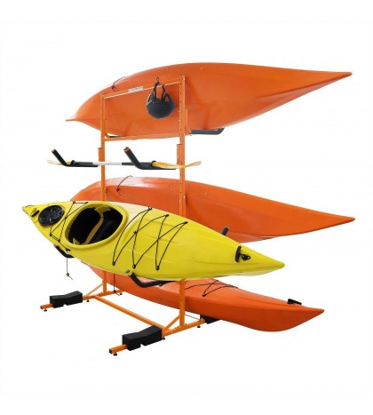 RAD Sportz Deluxe Freestanding Heavy Duty Kayak Rack 2 to 6 Kayaks Storage