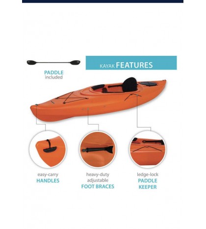 Top Seller Lifetime Lancer 10 ft Sit-In Kayak (Paddle Inc.)Free Freight Shipping
