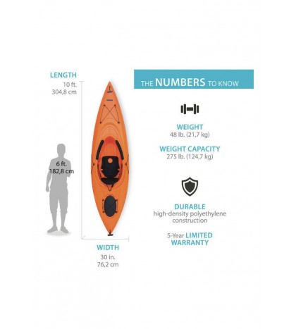 Top Seller Lifetime Lancer 10 ft Sit-In Kayak (Paddle Inc.)Free Freight Shipping