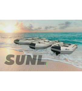 SunL Inflatable Aluminum Board Heavy Duty Dinghy Tender Boat w/Wood Transom