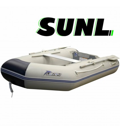 SunL Inflatable Aluminum Board Heavy Duty Dinghy Tender Boat w/Wood Transom