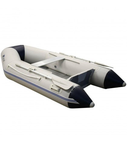 SunL Inflatable Aluminum Board Heavy Duty Dinghy Tender Boat w/Wood Transom