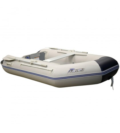 SunL Inflatable Aluminum Board Heavy Duty Dinghy Tender Boat w/Wood Transom