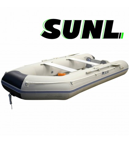 SunL Inflatable Aluminum Board Heavy Duty Dinghy Tender Boat w/Wood Transom