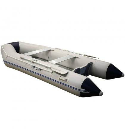 SunL Inflatable Aluminum Board Heavy Duty Dinghy Tender Boat w/Wood Transom