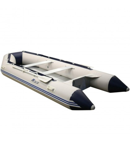 SunL Inflatable Aluminum Board Heavy Duty Dinghy Tender Boat w/Wood Transom