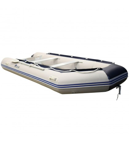 SunL Inflatable Aluminum Board Heavy Duty Dinghy Tender Boat w/Wood Transom