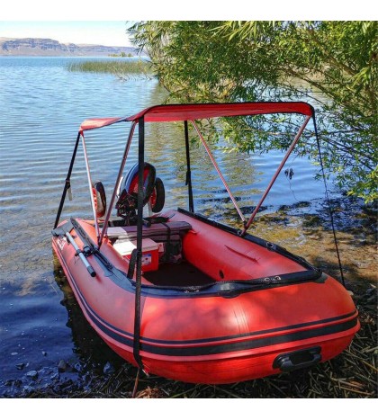 Inflatable Fishing Boat With Oars Set Pump Blow Up Boat Rafting 2 3 Person Red