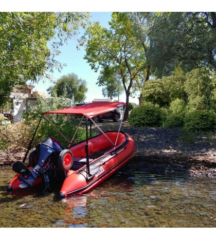 Inflatable Fishing Boat With Oars Set Pump Blow Up Boat Rafting 2 3 Person Red